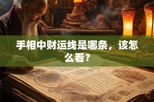 手相中财运线是哪条，该怎么看？