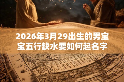 2026年3月29出生的男宝宝五行缺水要如何起名字