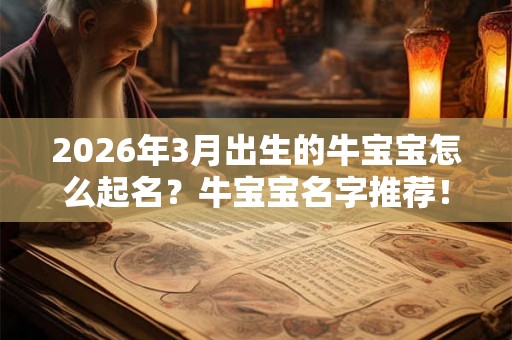 2026年3月出生的牛宝宝怎么起名?牛宝宝名字推荐! 2026年3月出生的牛宝宝怎么起名?牛宝宝名字推荐!