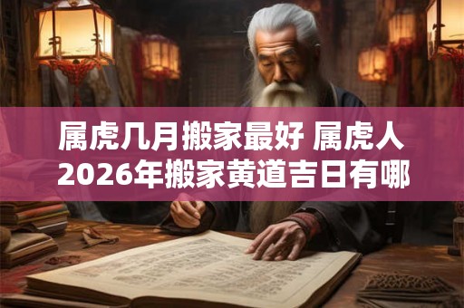 属虎几月搬家最好 属虎人2026年搬家黄道吉日有哪些