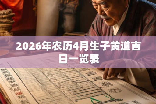 2026年农历4月生子黄道吉日一览表 2026年农历4月生子黄道吉日一览表