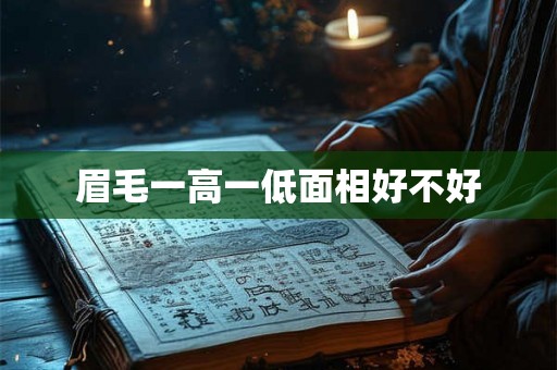 眉毛一高一低面相好不好