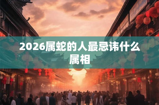 2026属蛇的人最忌讳什么属相