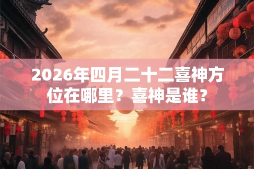 2026年四月二十二喜神方位在哪里？喜神是谁？