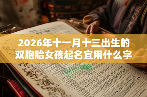 2026年十一月十三出生的双胞胎女孩起名宜用什么字，五行属什么