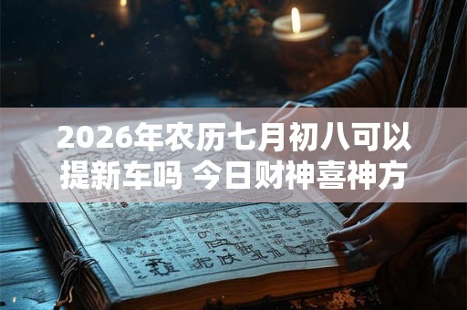 2026年农历七月初八可以提新车吗 今日财神喜神方位