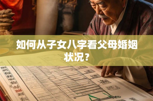 如何从子女八字看父母婚姻状况？