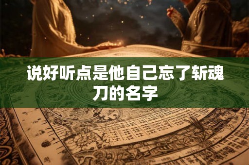 说好听点是他自己忘了斩魂刀的名字