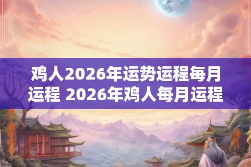 鸡人2026年运势运程每月运程 2026年鸡人每月运程如何