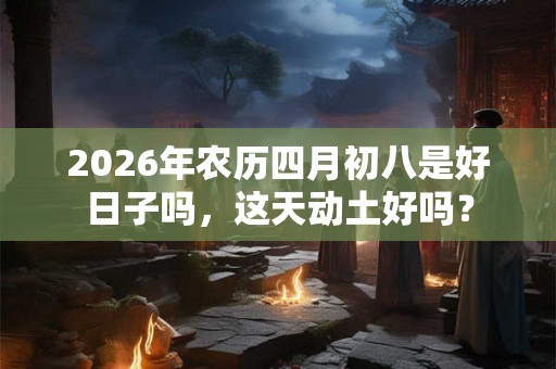 2026年农历四月初八是好日子吗，这天动土好吗？