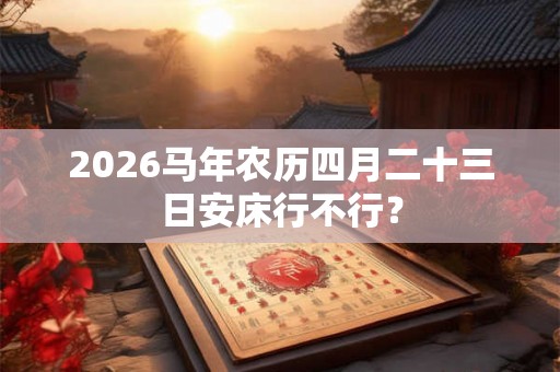 2026马年农历四月二十三日安床行不行？