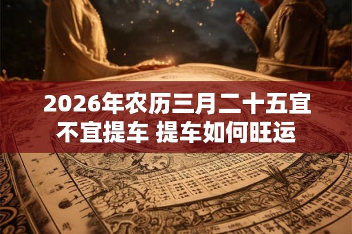 2026年农历三月二十五宜不宜提车 提车如何旺运