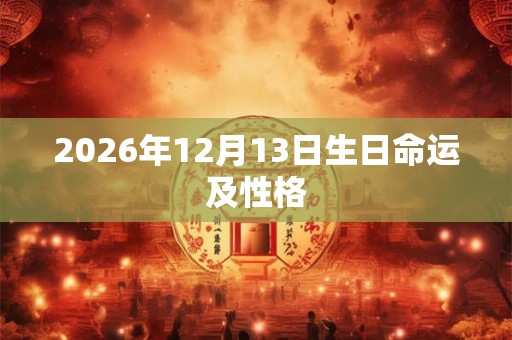 2026年12月13日生日命运及性格