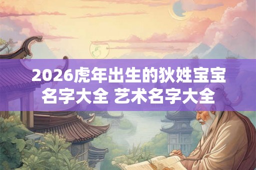 2026虎年出生的狄姓宝宝名字大全 艺术名字大全