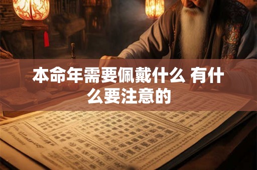 本命年需要佩戴什么 有什么要注意的