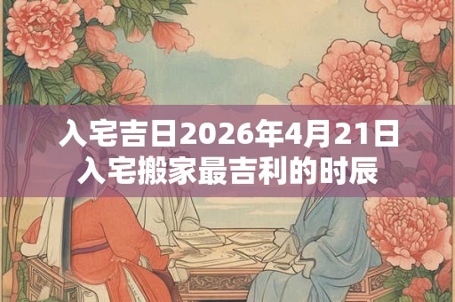 入宅吉日2026年4月21日入宅搬家最吉利的时辰