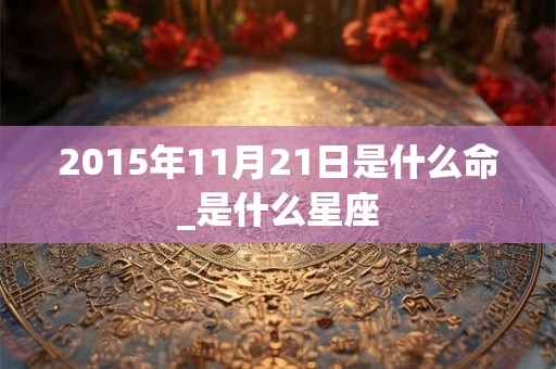 2015年11月21日是什么命_是什么星座
