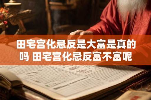 田宅宫化忌反是大富是真的吗 田宅宫化忌反富不富呢 田宅宫化忌反是大富是真的吗 田宅宫化忌反富不富呢