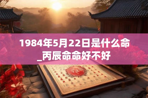 1984年5月22日是什么命_丙辰命命好不好
