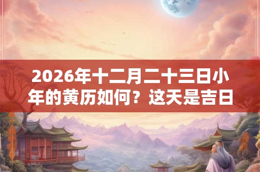 2026年十二月二十三日小年的黄历如何？这天是吉日吗？能出殡吗？
