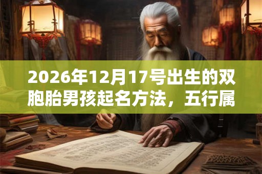 2026年12月17号出生的双胞胎男孩起名方法,五行属什么 2026年12月17号出生的双胞胎男孩起名方法,五行属什么