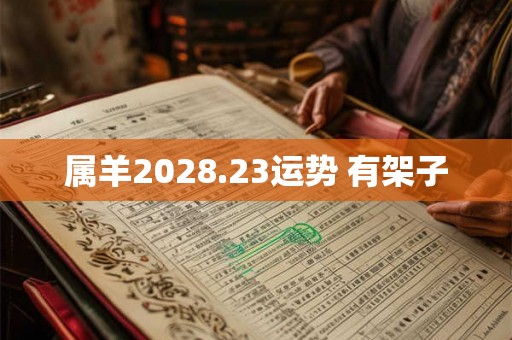 属羊2028.23运势 有架子