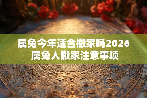 属兔今年适合搬家吗2026 属兔人搬家注意事项 属兔今年适合搬家吗2026 属兔人搬家注意事项