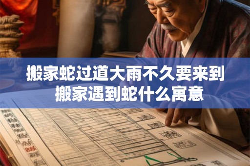 搬家蛇过道大雨不久要来到  搬家遇到蛇什么寓意