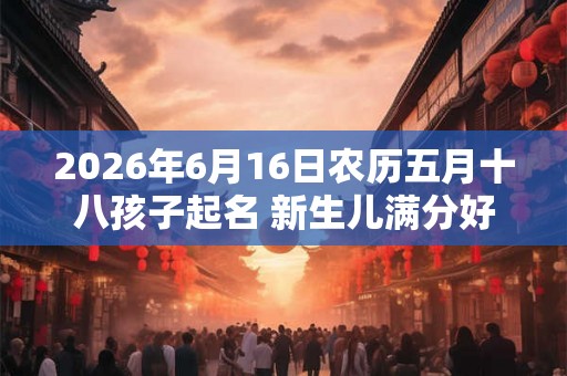 2026年6月16日农历五月十八孩子起名 新生儿满分好名分享