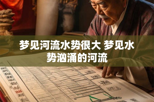 梦见河流水势很大 梦见水势汹涌的河流