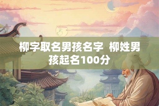 柳字取名男孩名字  柳姓男孩起名100分