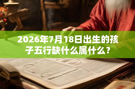 2026年7月18日出生的孩子五行缺什么属什么？