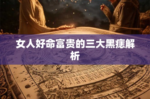 女人好命富贵的三大黑痣解析
