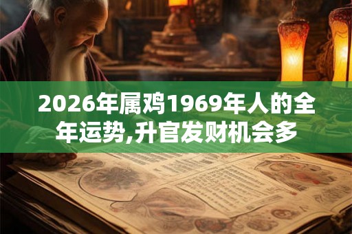 2026年属鸡1969年人的全年运势,升官发财机会多