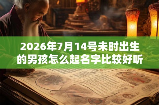 2026年7月14号未时出生的男孩怎么起名字比较好听