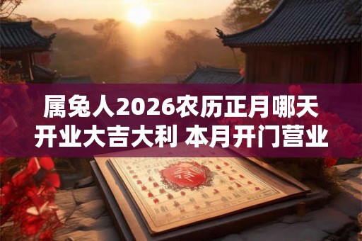 属兔人2026农历正月哪天开业大吉大利 本月开门营业吉日查询