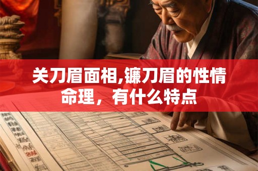 关刀眉面相,镰刀眉的性情命理，有什么特点