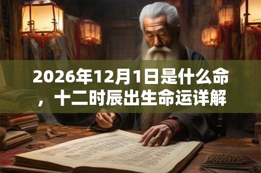 2026年12月1日是什么命,十二时辰出生命运详解 2026年12月1日是什么命,十二时辰出生命运详解