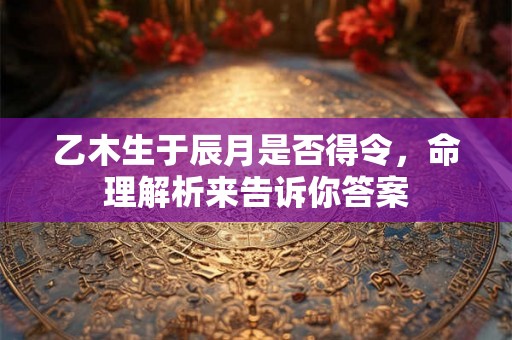 乙木生于辰月是否得令，命理解析来告诉你答案