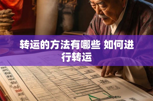 转运的方法有哪些 如何进行转运