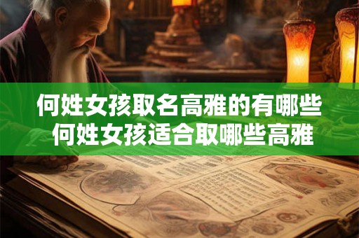 何姓女孩取名高雅的有哪些 何姓女孩适合取哪些高雅的名字 何姓女孩取名高雅的有哪些 何姓女孩适合取哪些高雅的名字