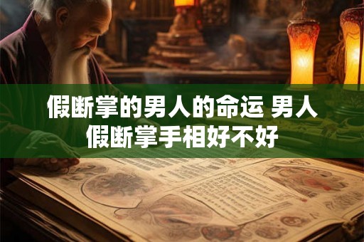 假断掌的男人的命运 男人假断掌手相好不好