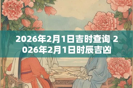 2026年2月1日吉时查询 2026年2月1日时辰吉凶