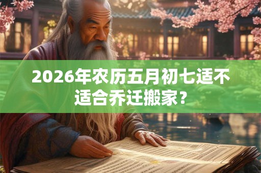 2026年农历五月初七适不适合乔迁搬家？