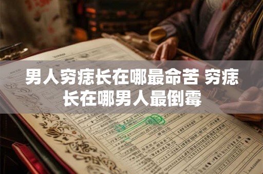男人穷痣长在哪最命苦 穷痣长在哪男人最倒霉