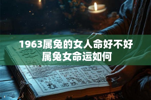 1963属兔的女人命好不好 属兔女命运如何 1963属兔的女人命好不好 属兔女命运如何