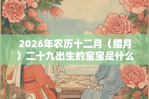2026年农历十二月（腊月）二十九出生的宝宝是什么星座？
