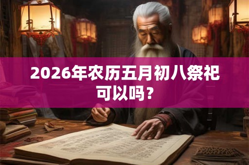 2026年农历五月初八祭祀可以吗？