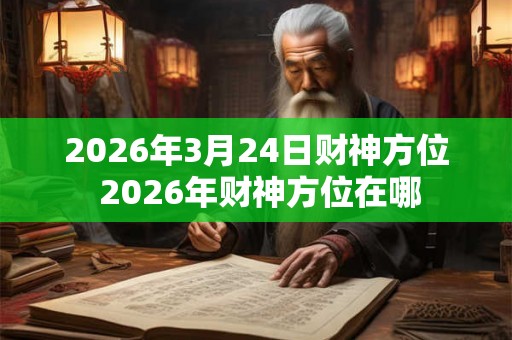 2026年3月24日财神方位 2026年财神方位在哪