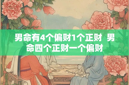 男命有4个偏财1个正财  男命四个正财一个偏财